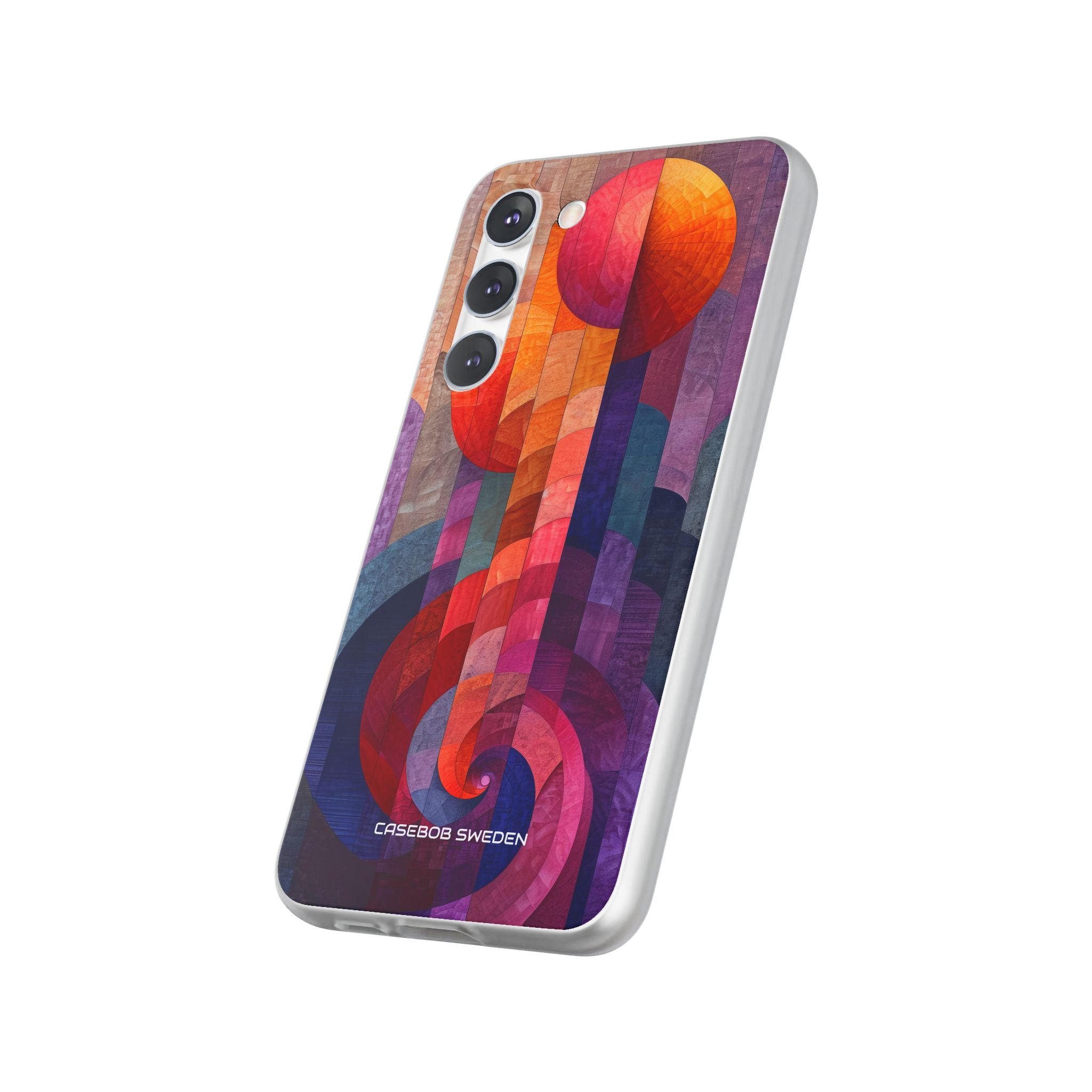 Purple Orange Abstract - Flexi Samsung S23 Phone Case