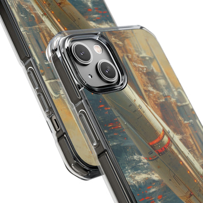 Futuristic Forest Voyage iPhone 14 - Impact Clear+