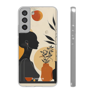 Moderne Silhouette Tranquility | Flexible Handyhülle für Samsung Galaxy