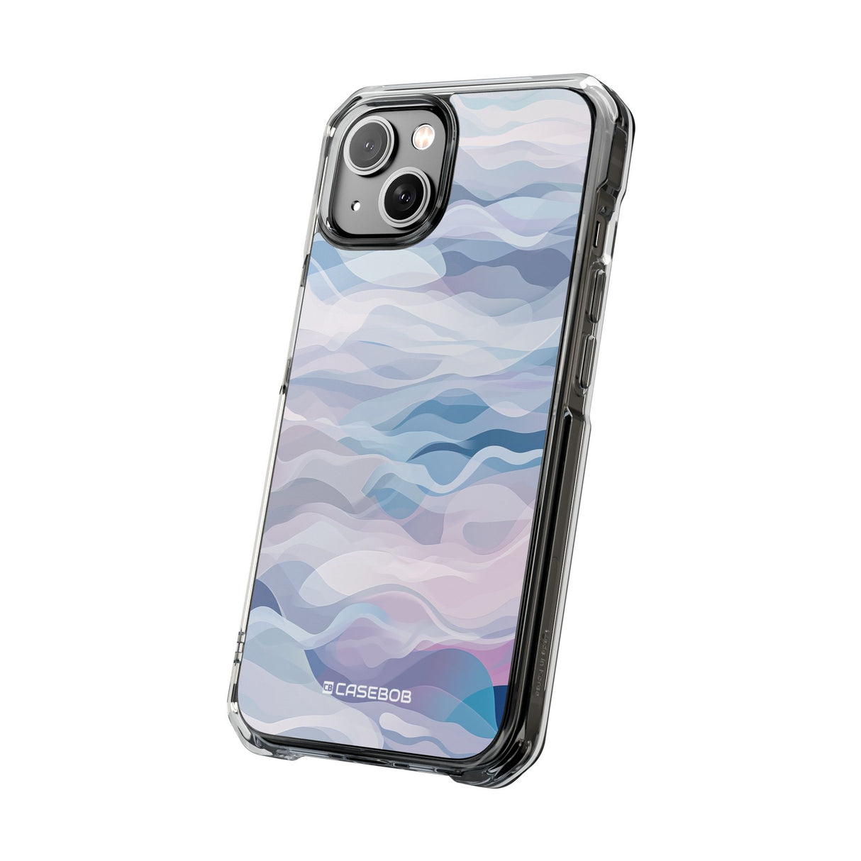 Pantone Serenity Design | Handyhülle für iPhone (Clear Impact Case – magnetisch)