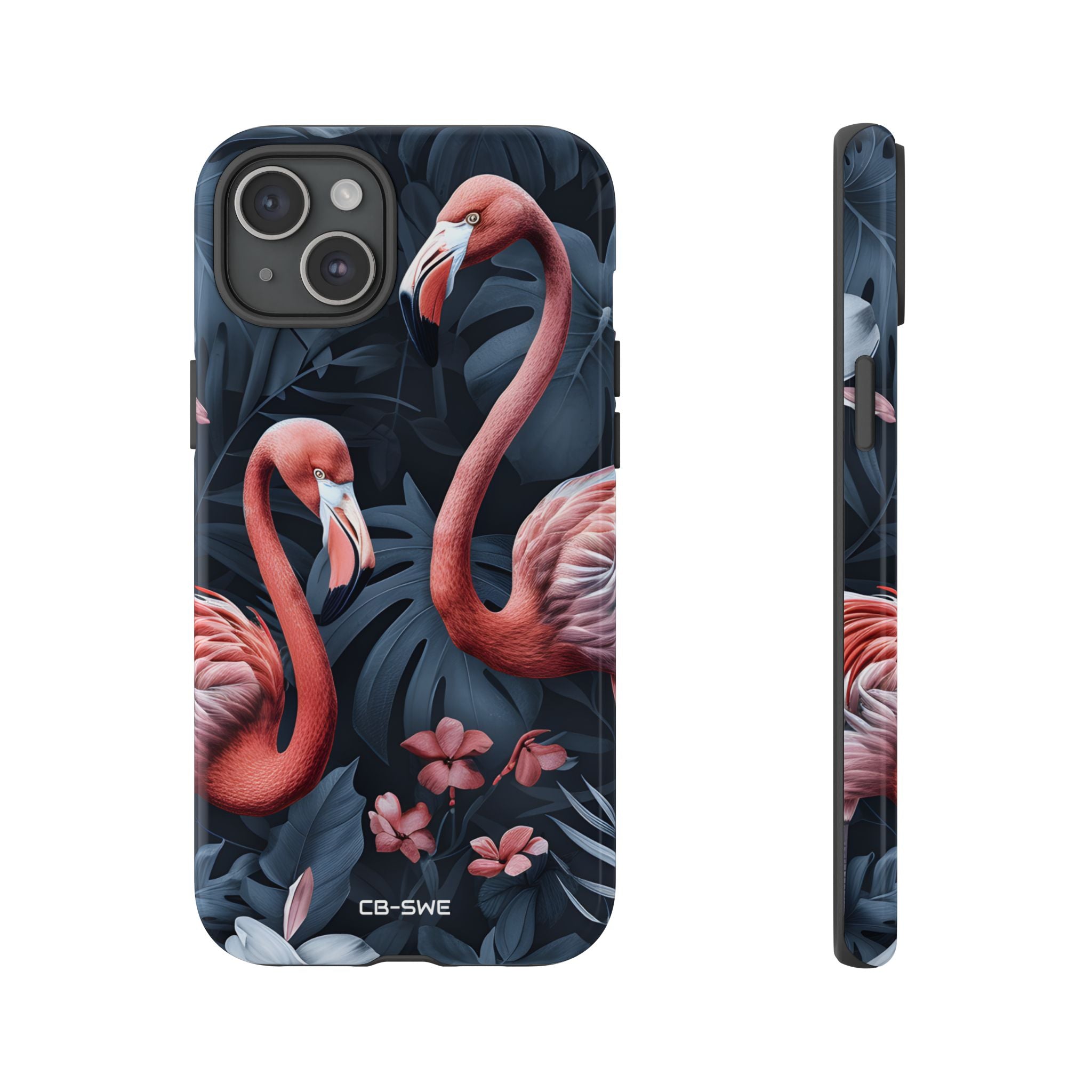 Flamingos Embrace Nature - iPhone Case