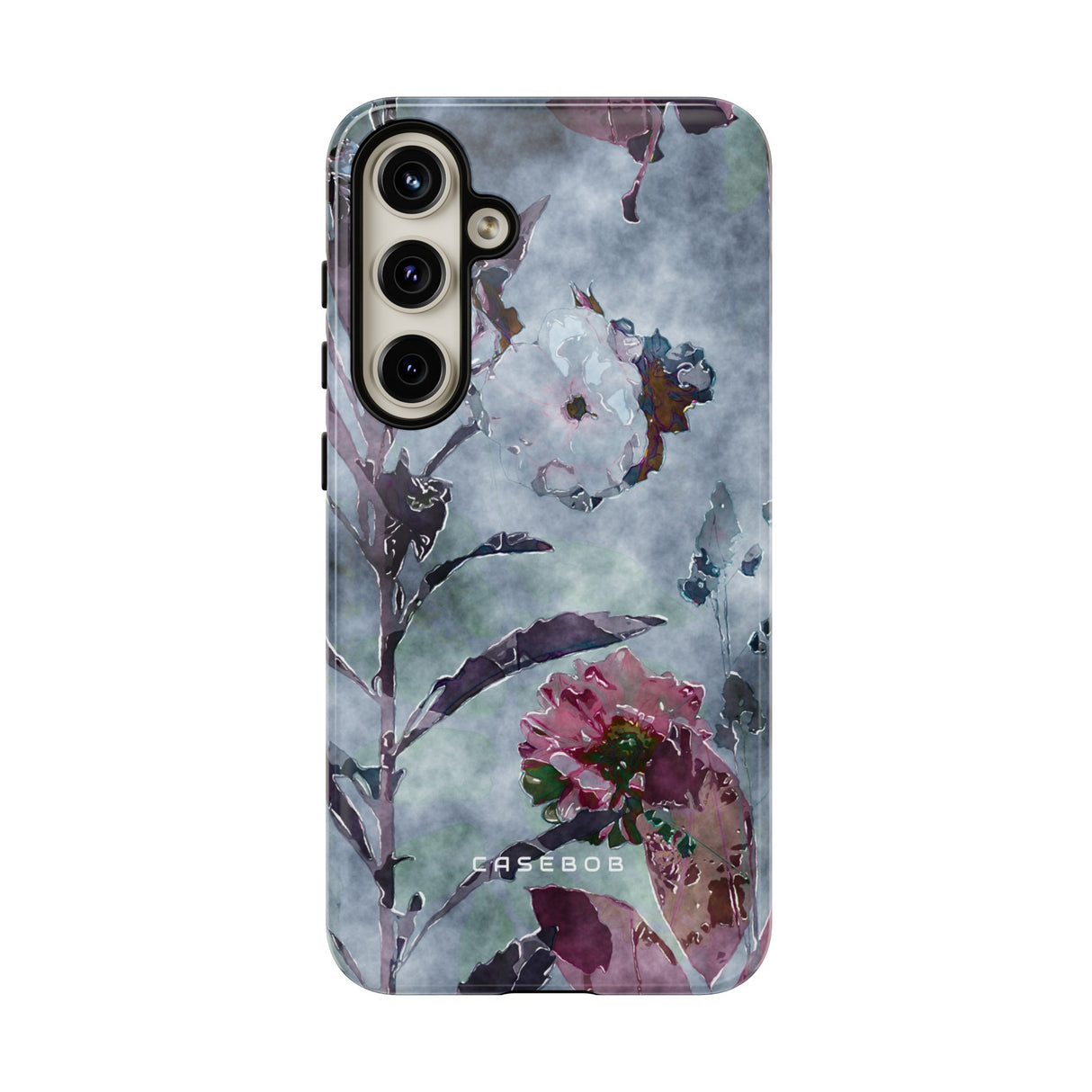 Monochrome Roses, Peonies & Asters - Protective Phone Case