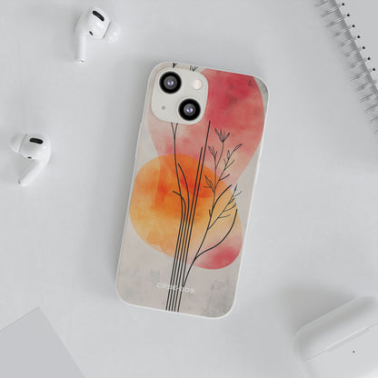 Curved Stem Sunset iPhone 13 mini Case - Soft