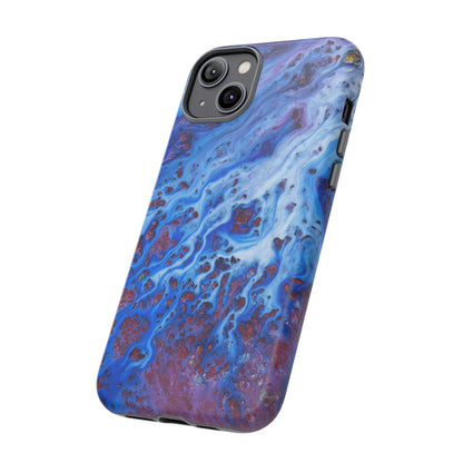 Ice Blue River Ink Art iPhone Case (Protective) Phone Case