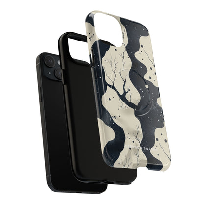 Organic Fluid Silhouettes with Cosmic Depth iPhone 15 | Tough+ Phone Case