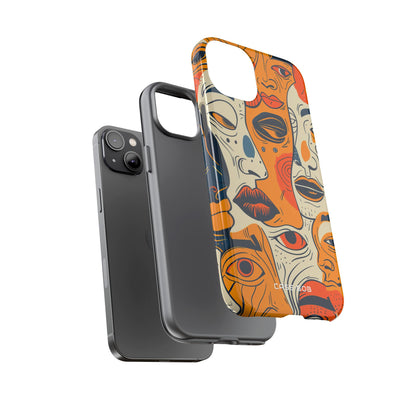 Tangled Faces Sunset iPhone 14 Plus Case - Tough