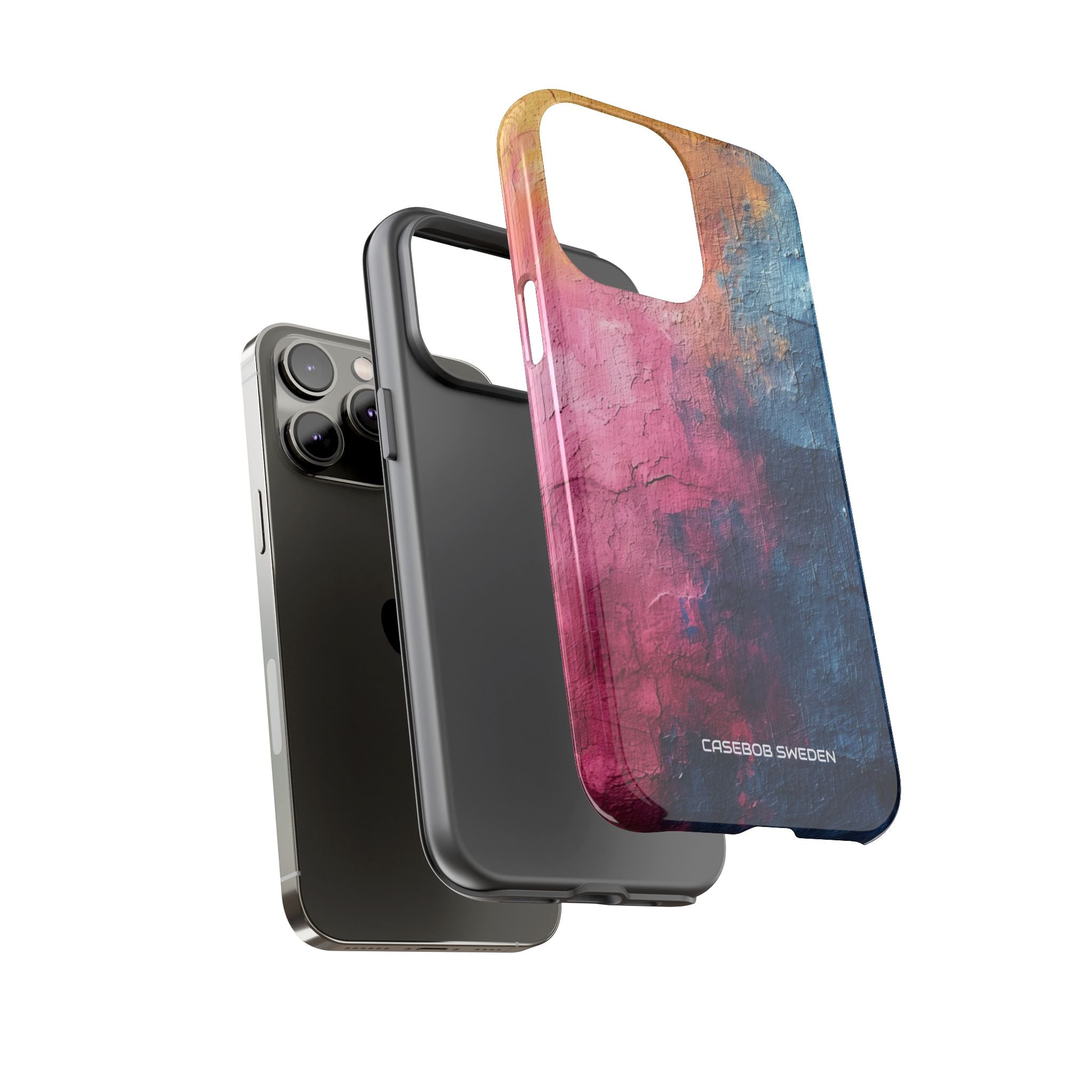 Blue Pink Abstract - Tough iPhone 14 Phone Case