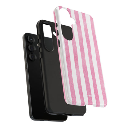 Pink Watercolor Stripes - Samsung Case