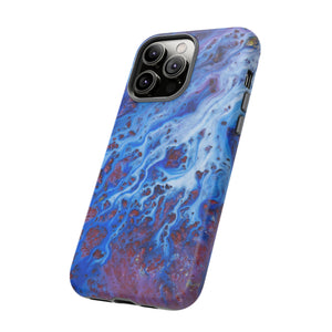 Ice Blue River Ink Art iPhone Case (Protective) Phone Case