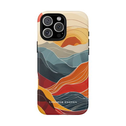 Harmonic Flow of Lines and Color iPhone 16 | Tough+ Phone Case