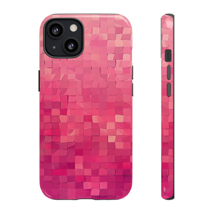 Pink Transition Squares - Protective Phone Case