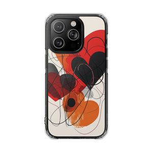 Fiery Hearts - Phone Case for iPhone (Clear Impact - Magnetic)