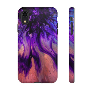 Purple Flow Ink Art iPhone Case (Protective) iPhone XR Glossy Phone Case