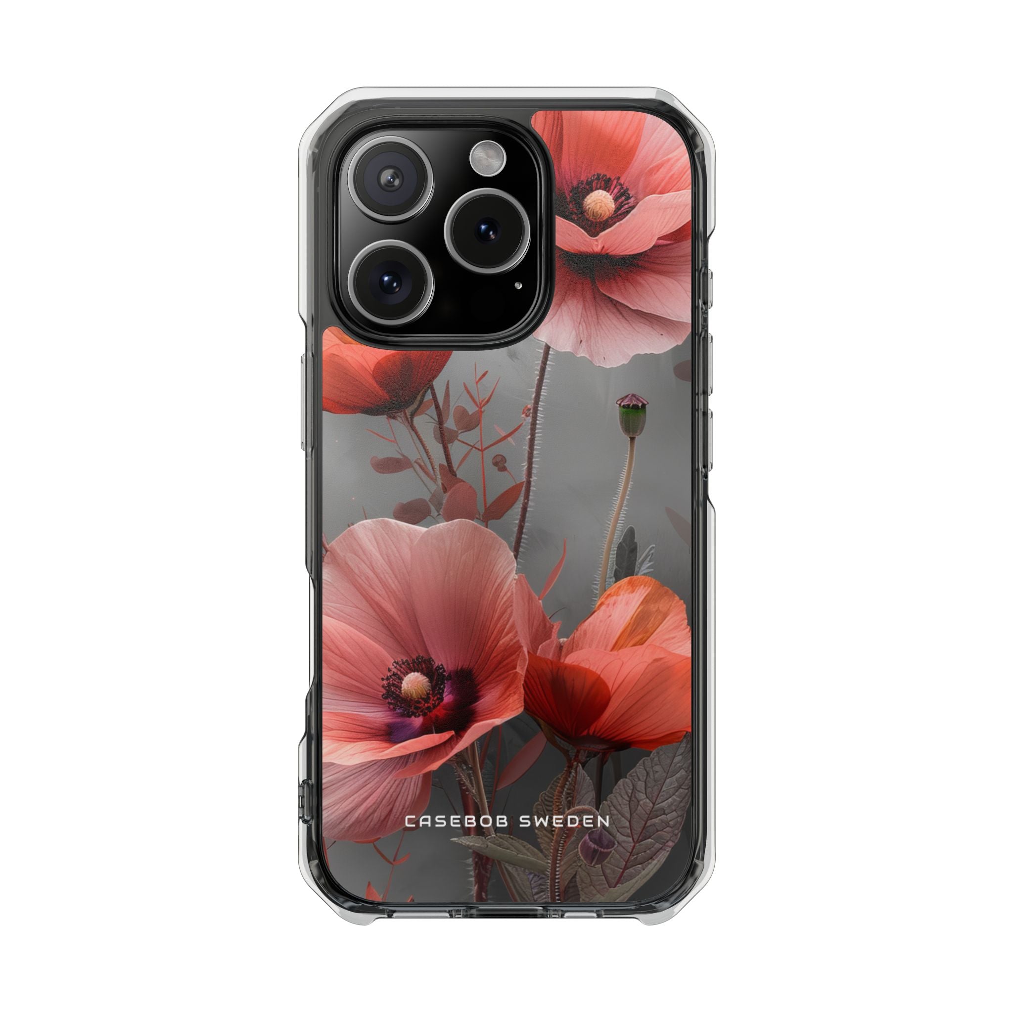 Ethereal Floral Elegance iPhone 16 - Transparente, stoßfeste Handyhülle