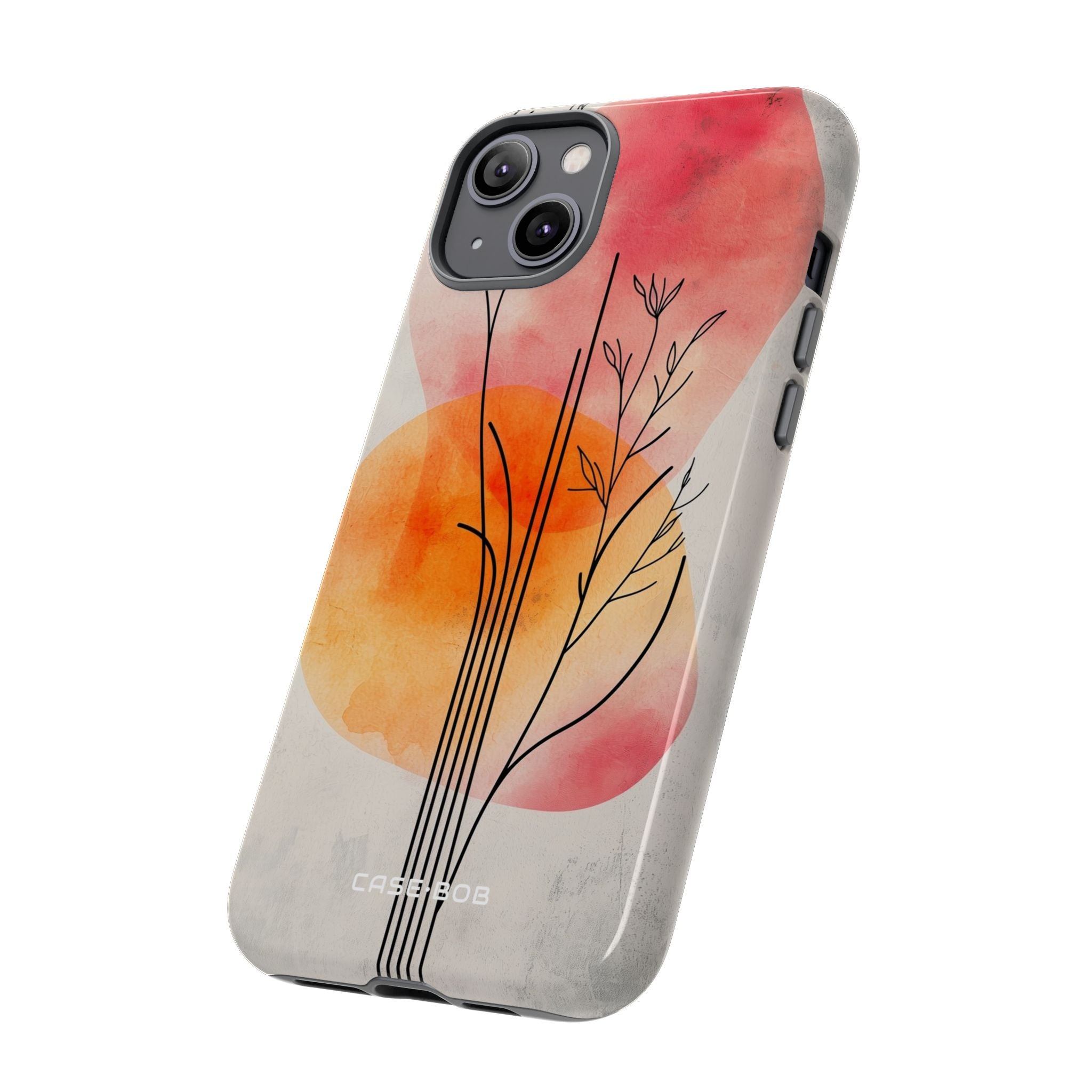 Curved Stem Sunset iPhone 14 Plus Case - Tough