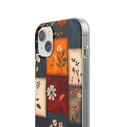 Patchwork Blooms iPhone 14 Plus Case - Soft
