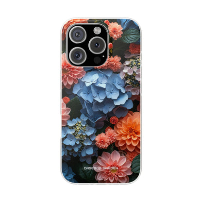 Blue Floral Bliss - Flexi iPhone 16 Phone Case