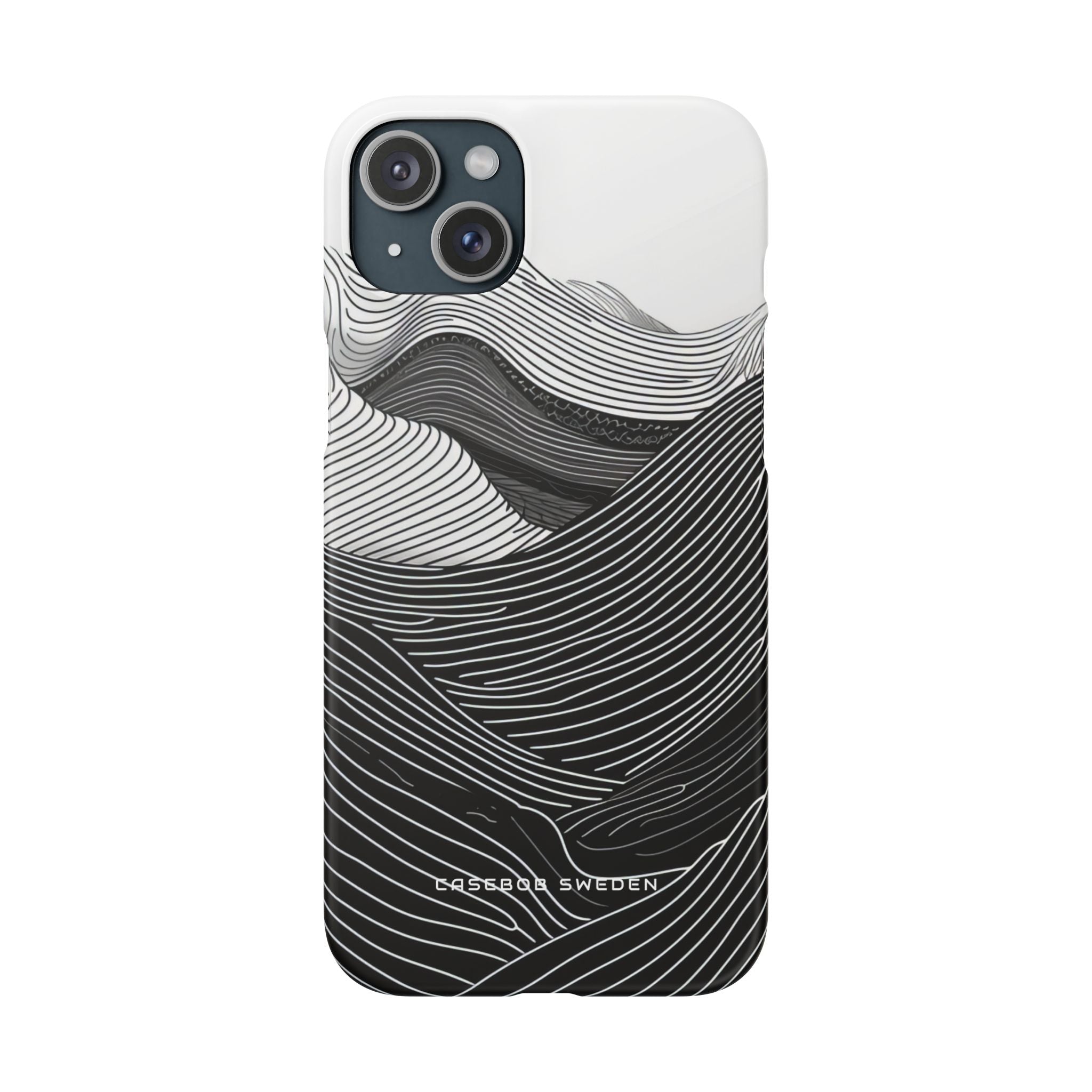 Undulating Horizon Waves iPhone 15 - Slim Phone Case