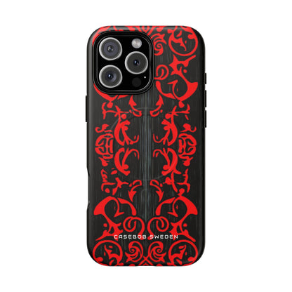 Gothic Crimson Symmetry iPhone 16 | Tough+ Phone Case