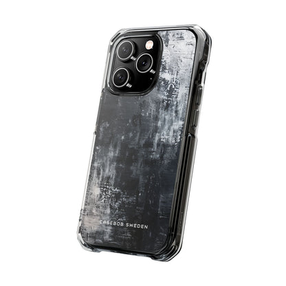 Textured Monochrome Blossom iPhone 14 - Clear Impact Phone Case