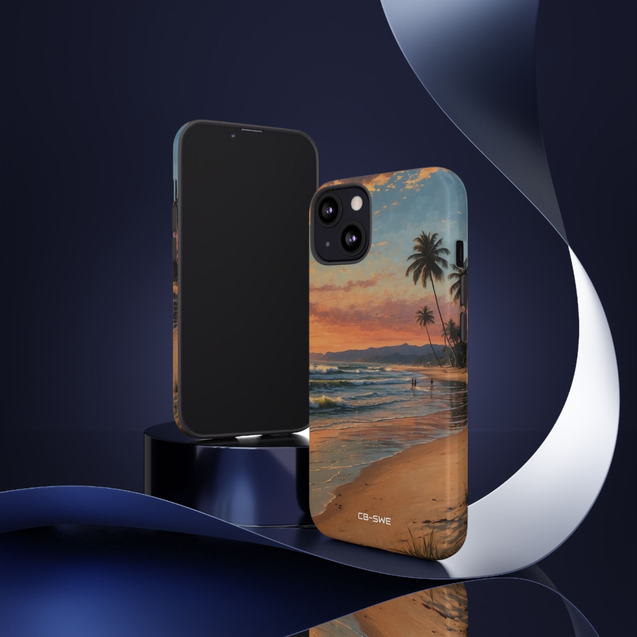 Golden Waves Embrace - iPhone Case