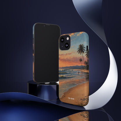 Golden Waves Embrace - iPhone Case