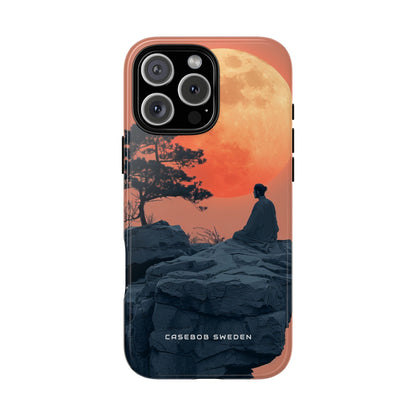 Zen Tranquility Under a Red Moon iPhone 16 - Tough Phone Case