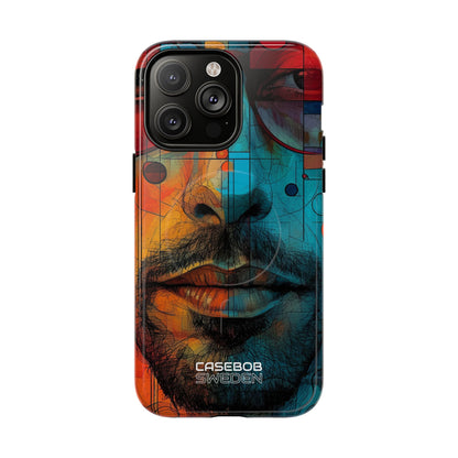 Cubistische Bril Gezicht iPhone 14 - Tough+
