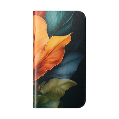 Tropical Ember Leaves - iPhone 16 Pro Case - Wallet