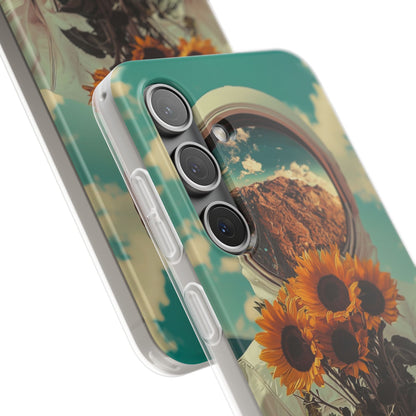 Sunflower Astronaut Samsung S24 Case - Soft
