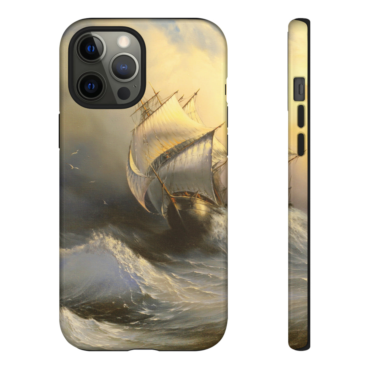 Oil painting - Ancient sailing vessel - Protective Phone Case