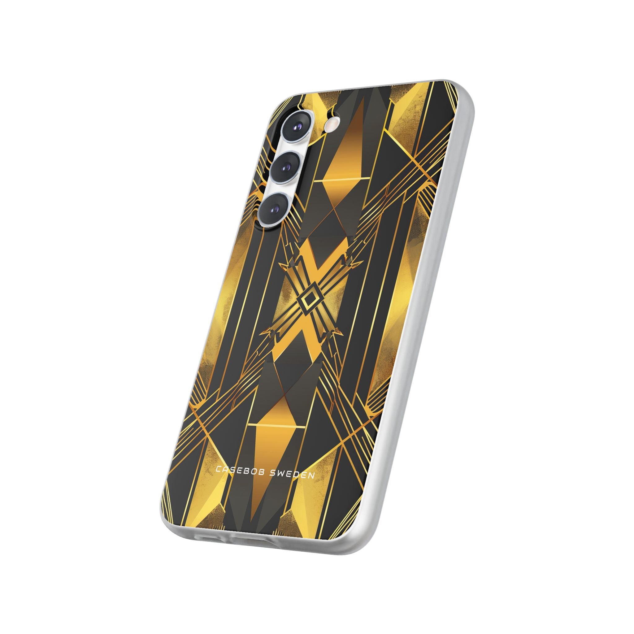 Golden Geometric Elegance Samsung S23 - Flexi Phone Case