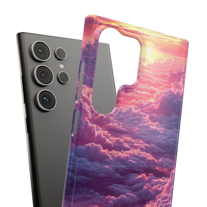 Pink Purple Clouds - Slim Samsung S24 Phone Case