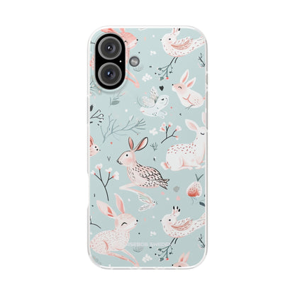 Whimsical Bunny Blossom - Flexi iPhone 16 Phone Case