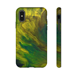 Neon Yellow Ink Art iPhone Case (Protective) iPhone X Matte Phone Case