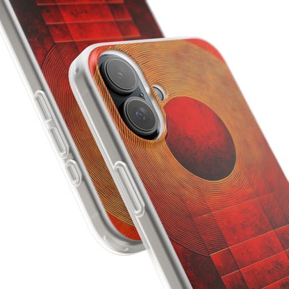 Crimson Orbit iPhone 16 Plus Case - Soft