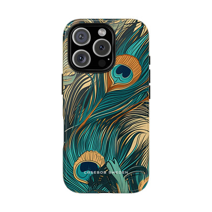 Art Nouveau Peacock Elegance iPhone 16 - Tough Phone Case