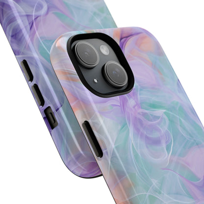 Purple Peach Whirl - Tough + MagSafe® iPhone 15 Phone Case