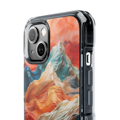 Fabric Peaks Cream iPhone 14 Case - Impact