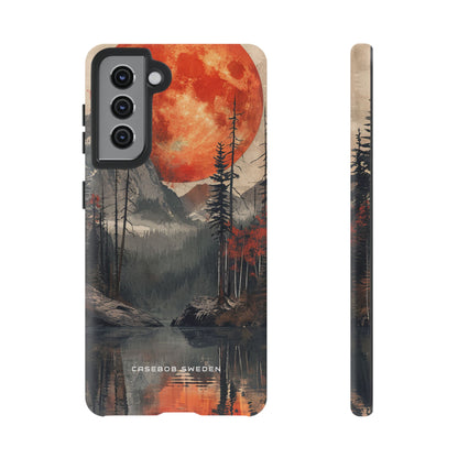 Celestial Glow Over Reflective Landscape  Samsung S21 - Tough Phone Case