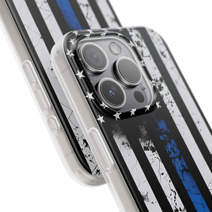 Blue Stripe Flag iPhone 15 Pro Case - Soft