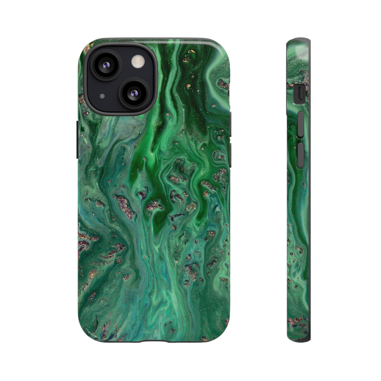 Light Green Ink Art iPhone Case (Protective) iPhone 13 Mini Glossy Phone Case