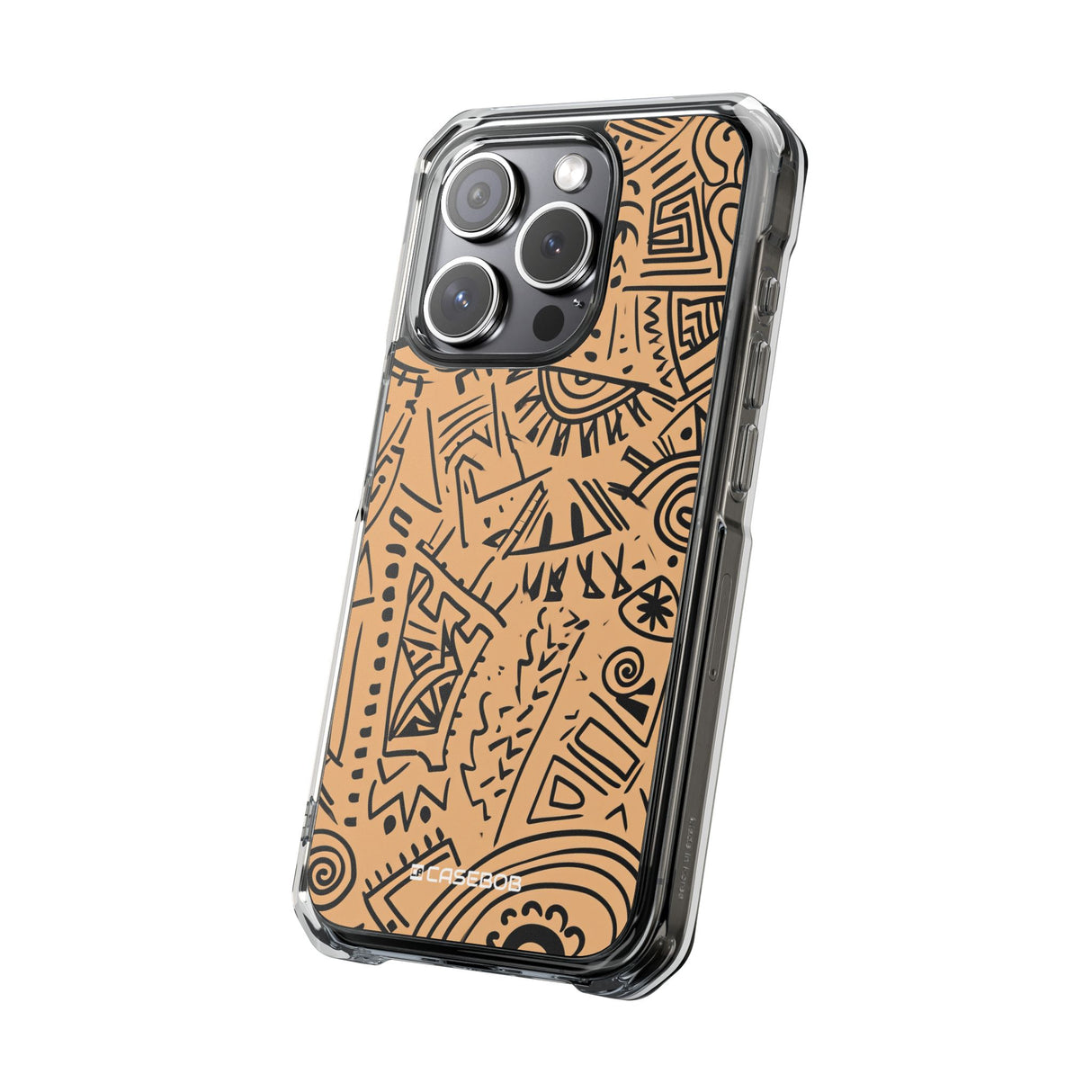 Mystic Tribal Geometry - Phone Case for iPhone (Clear Impact - Magnetic)