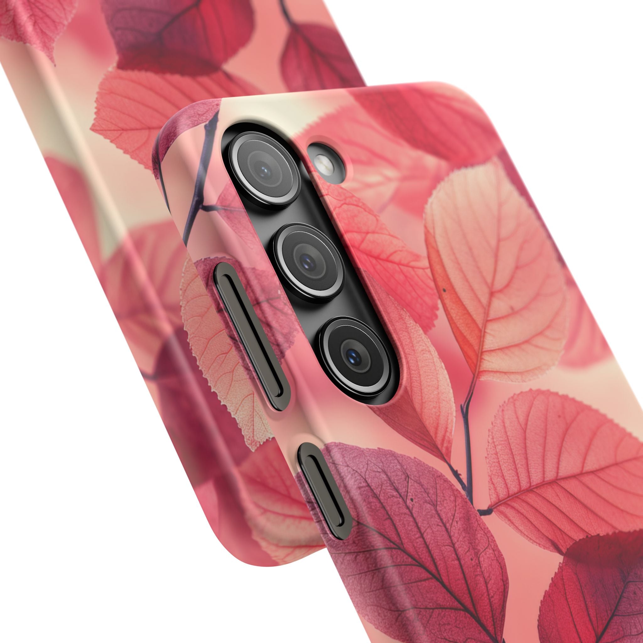 Elegant Pink Leaves Samsung S23 - Slim Phone Case