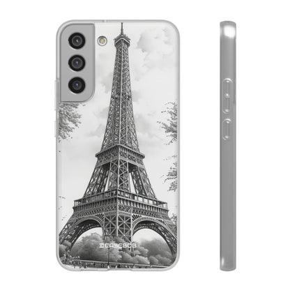 Parisian Monochrome Majesty | Flexible Phone Case for Samsung Galaxy