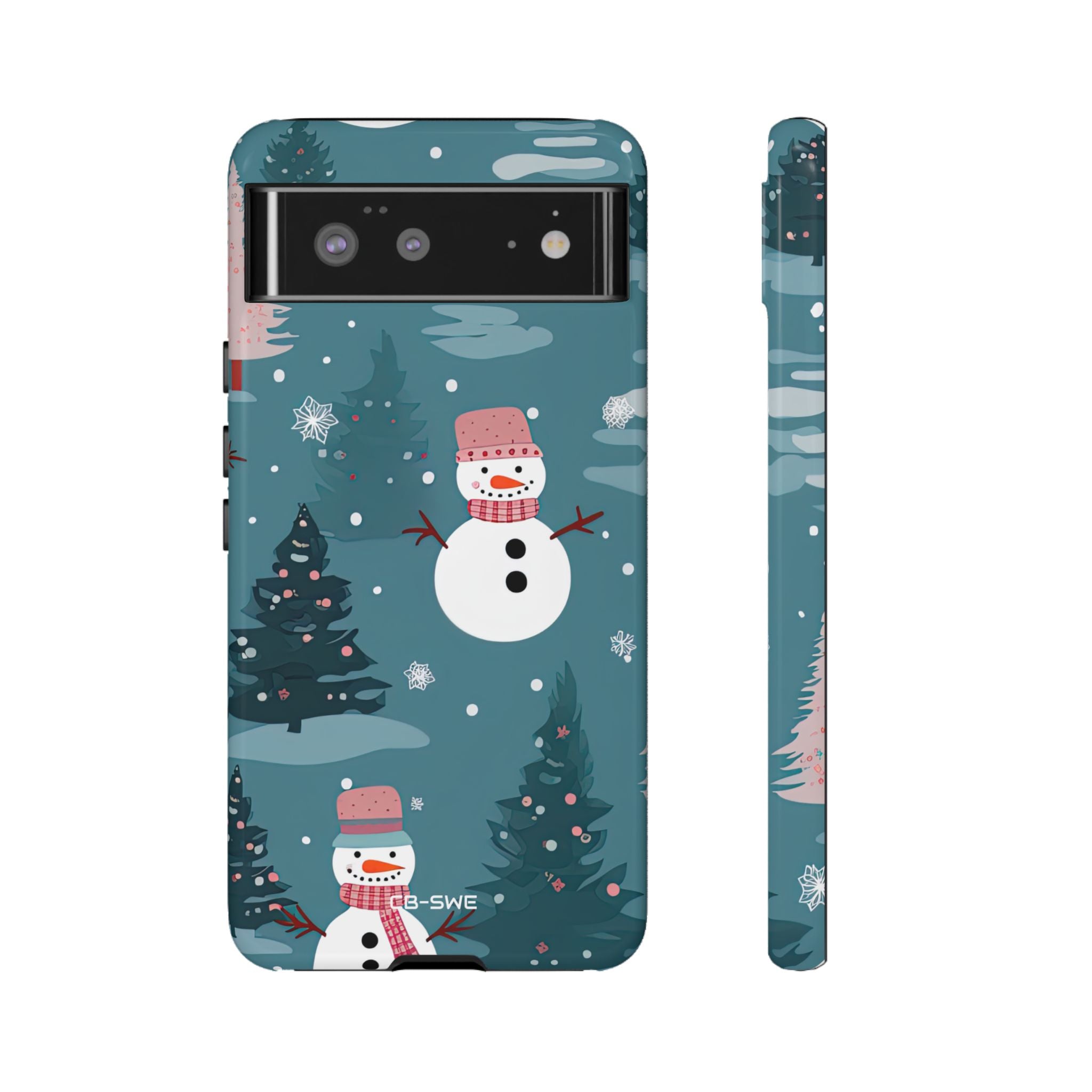 Snowmen Celebrate Together - Google Pixel Case