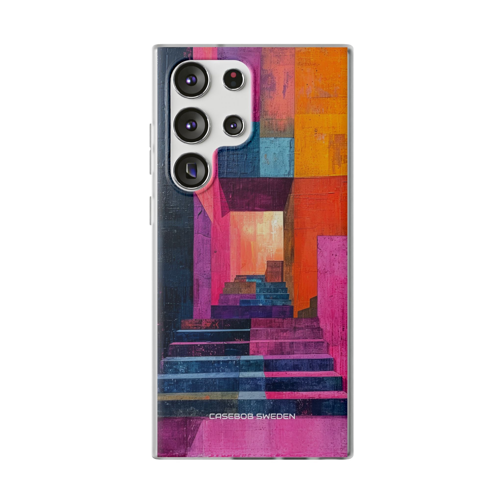 Pink Orange Geometry - Flexi Samsung S23 Phone Case