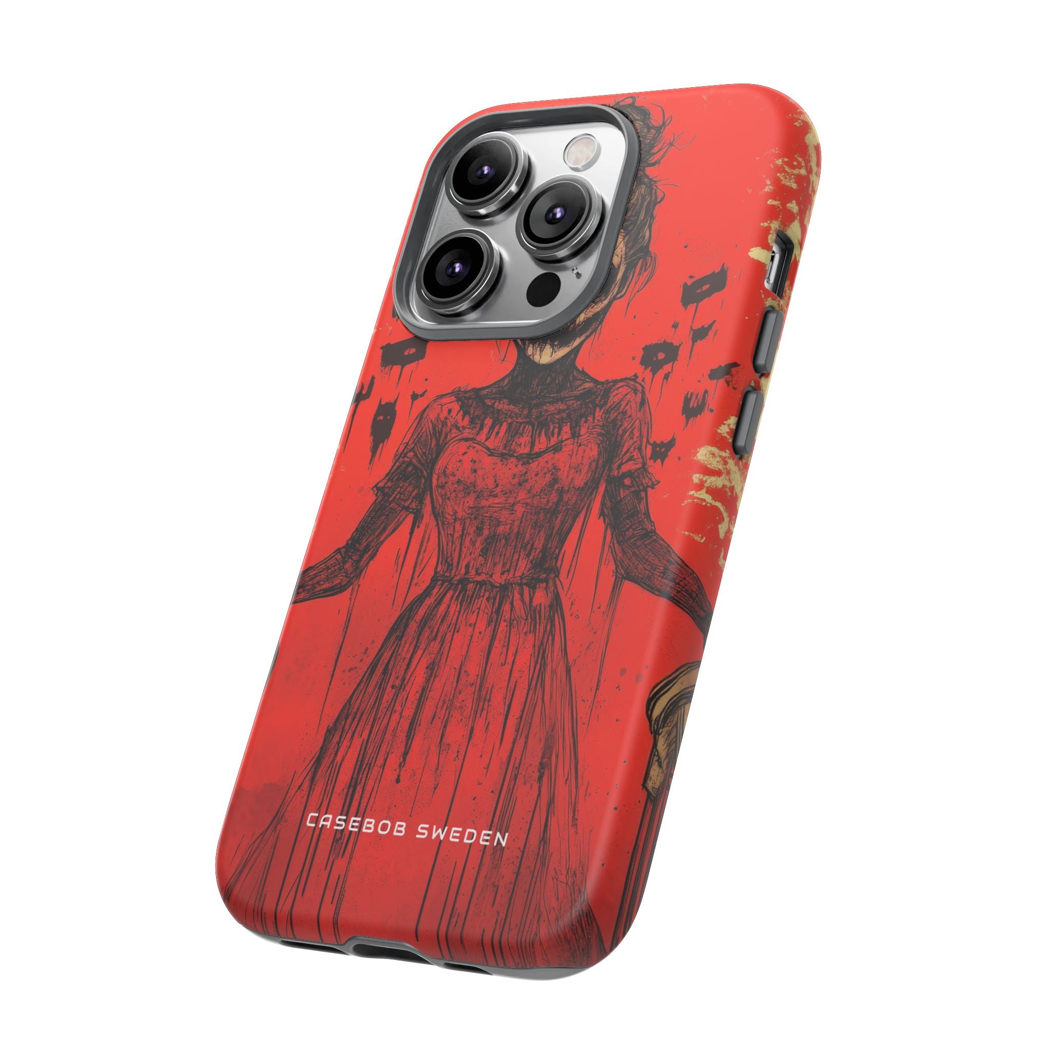 Haunting Scarlet Descent iPhone 14 - Tough Phone Case