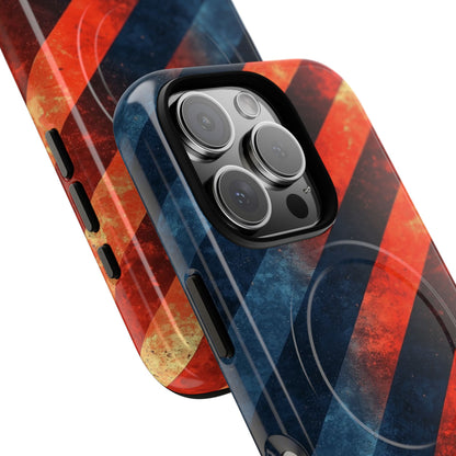 Diagonal Stripes Blaze iPhone 16 Pro Case - Tough+