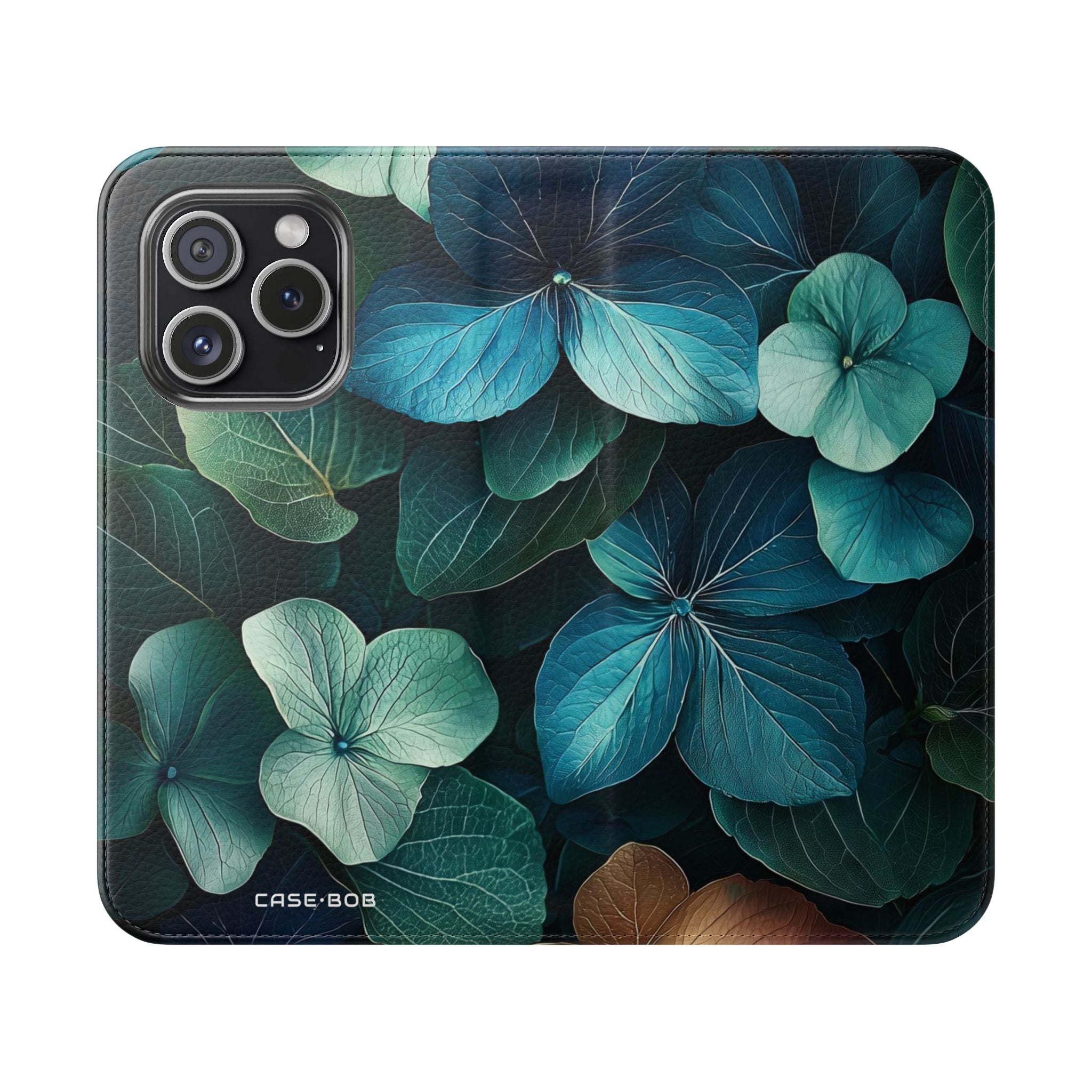 Teal Bloom - iPhone 15 Pro Case - Wallet